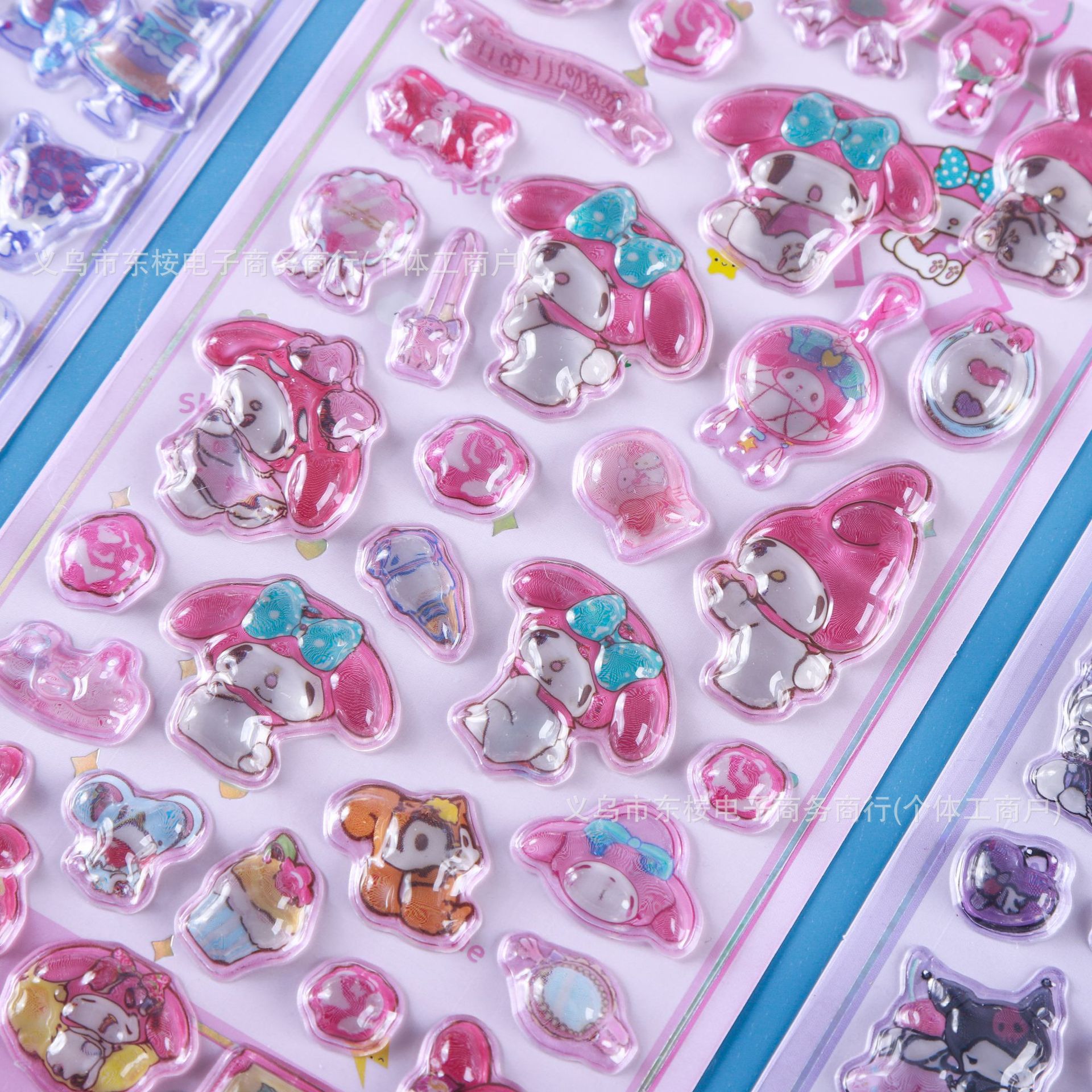 New 3D Stereo Cartoon Relief Fun Stickers for Kidsren DIY Crystal Waterproof Cute Mobile Phone Case Decorative Pendant