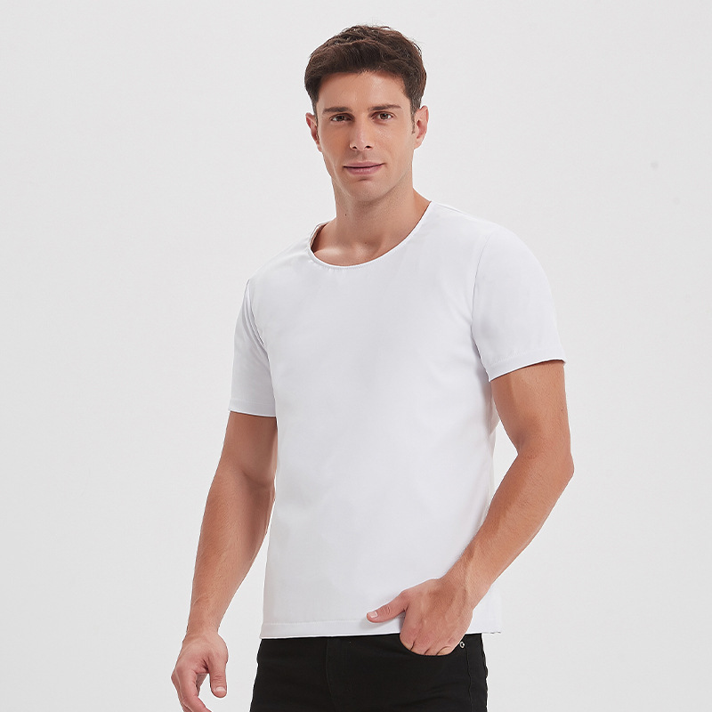 Lightweight T-Shirt Anti-Stab Clothing, Quick-Drying Men's Anti-Stab Short-Sleeved Concealed Breathable Ultra-Thin Anti-Stab Clothing, Flexible Self-Defense Clothing