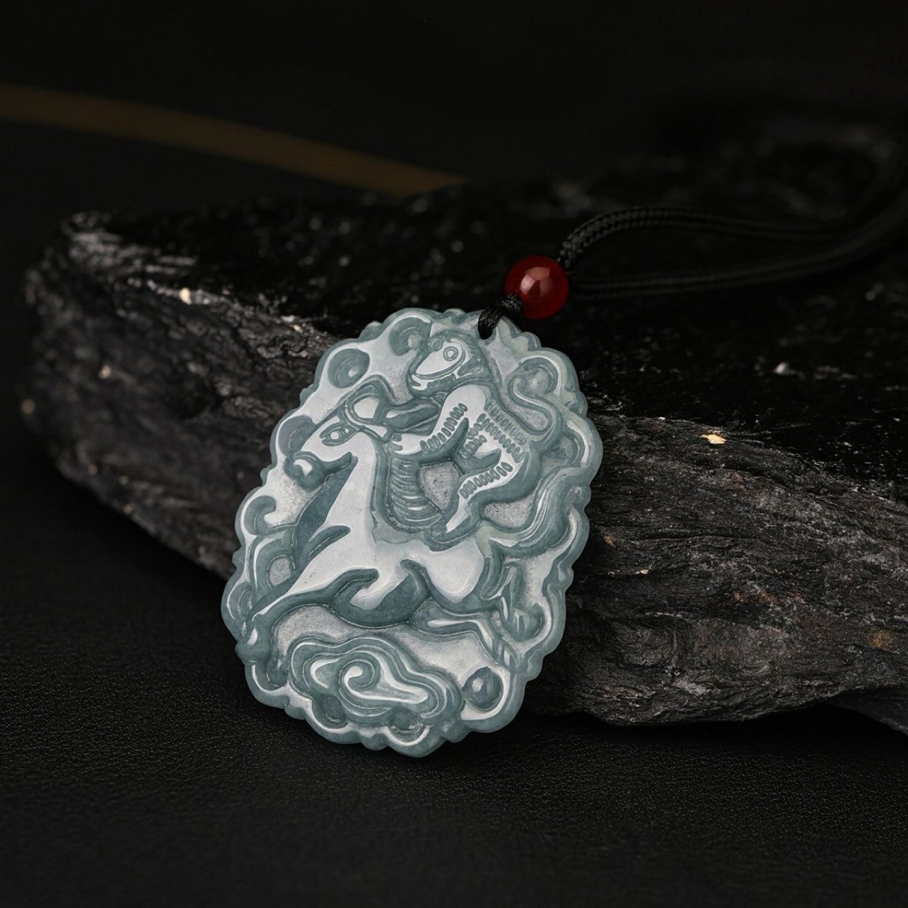 Подвеска из натурального нефрита A-Grade синий дракон бренда Water Dragon зодиакальный дракон бизнес процветание богатство ледяной нефрит для мужчин и женщин