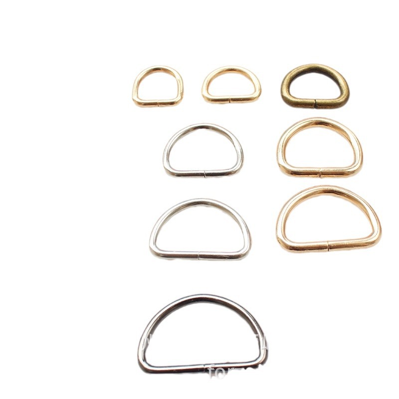 D-buckle bag D-buckle high quality semicircle iron buckle luggage hardware accessories D-ring manufacturers in stock supply
