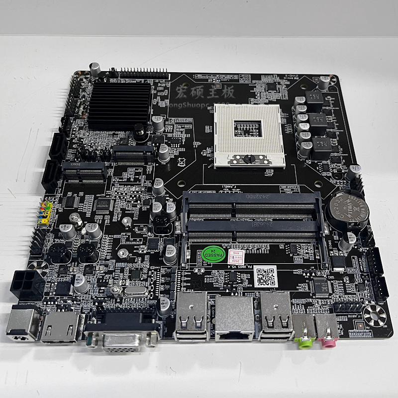 ITX industrial control motherboard HM65 dual memory slot DDR3 mini board PGA988 second and third generation CPU all-in-one motherboard
