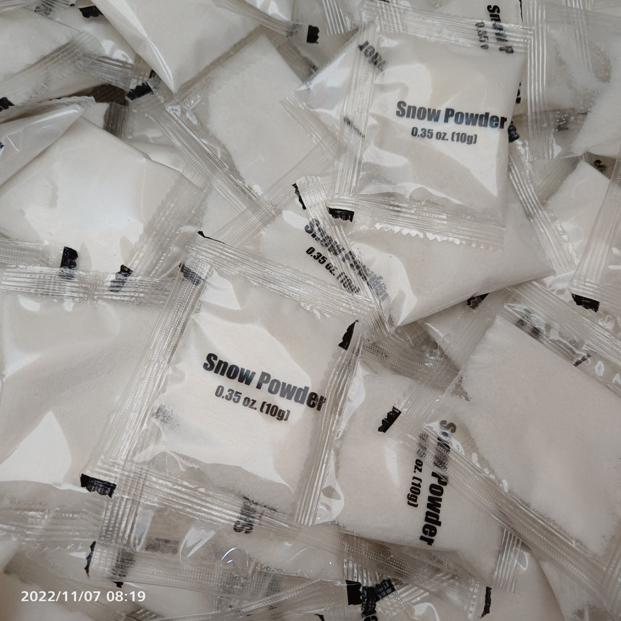 Фабричное предложение 10 грамм снежной пыльцы упаковка для Рождества снежинки искусственная снежная пыльца