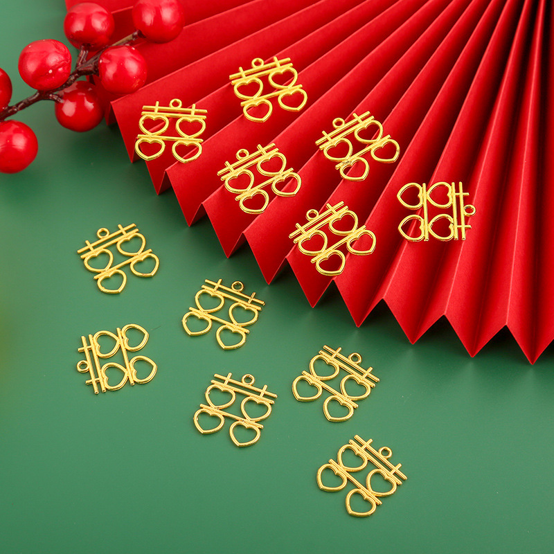 Alloy Festive Character Festive Wedding Products Candy Box Candy Bag Small Metal Accessories Chinese Style Decorative Pendant