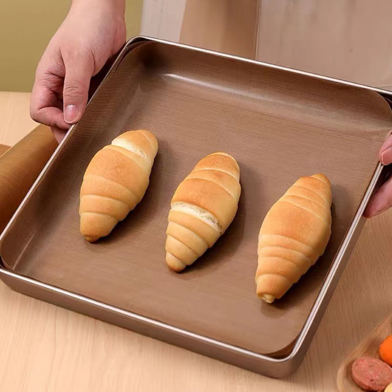 Pindu Baking Cloth Teflon Oilcloth White Brown High Temperature Non-Stick Oilcloth Demolding Baking Tray Mat Oven Mat