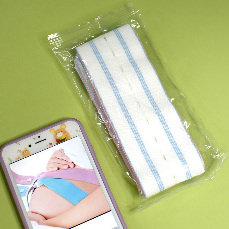 Пояс для мониторинга плода, материнский пояс для мониторинга сердцебиения плода, предродовой монитор, эластичный, удлиненный, мягкий, голубой, 2 штуки