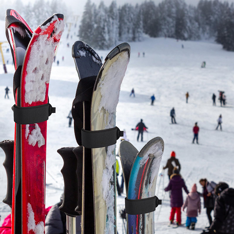 Cross-border outdoor ski strap Velcro EVA pad adjustable double-board ski strap nylon strap