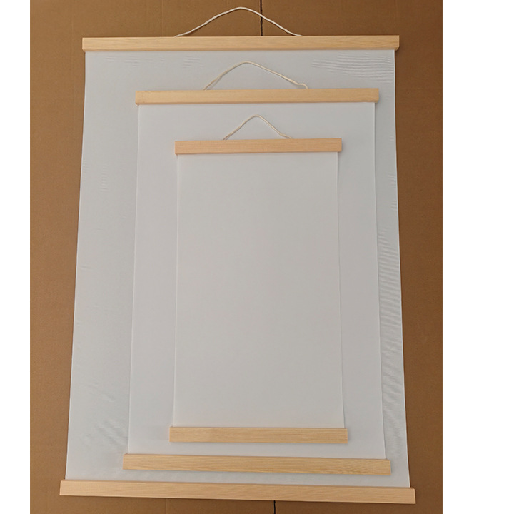 Cross-Border Solid Wood DIY Hanging Scroll Painting Hanging Painting Clip Oil Canvas Blank Cloth Poster Decorative Painting Non-Curling Hanging Scroll Dropshipping