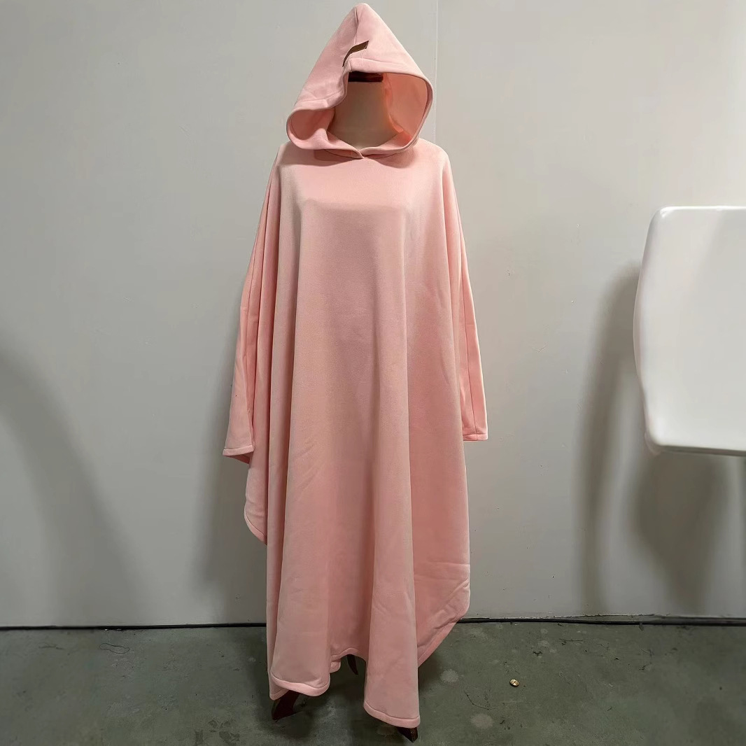 Cross-Border Spot European and American Autumn and Winter Punk Loose Hooded Woolen Tops Foreign Trade Loose Cape Tops for Men and Women