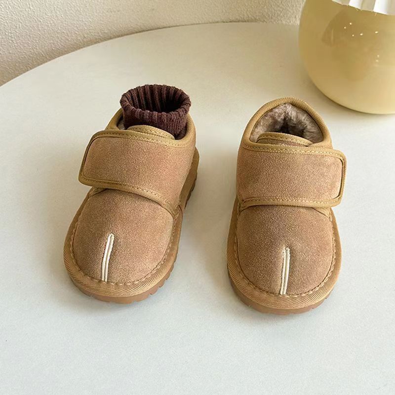 Children's Cotton Shoes 2025 Winter New Style Boys' Baby Shoes Girls' Fleece-Lined Warm Cotton Boots Kidsren's Short Snow Boots