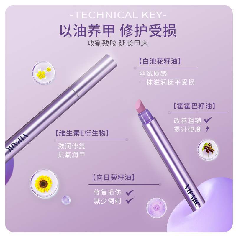 Vipabc Nail Essence Pen Nail Nutrition Pen Oil Nail Anti-Hangnail Care Finger Edge Essential Oil Nail Essence Pen