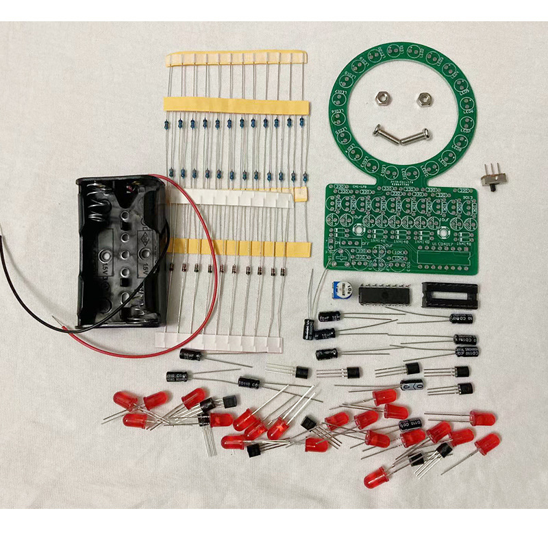 Gradient ring LED running light production kit electronic DIY parts 4017 welding training skills competition