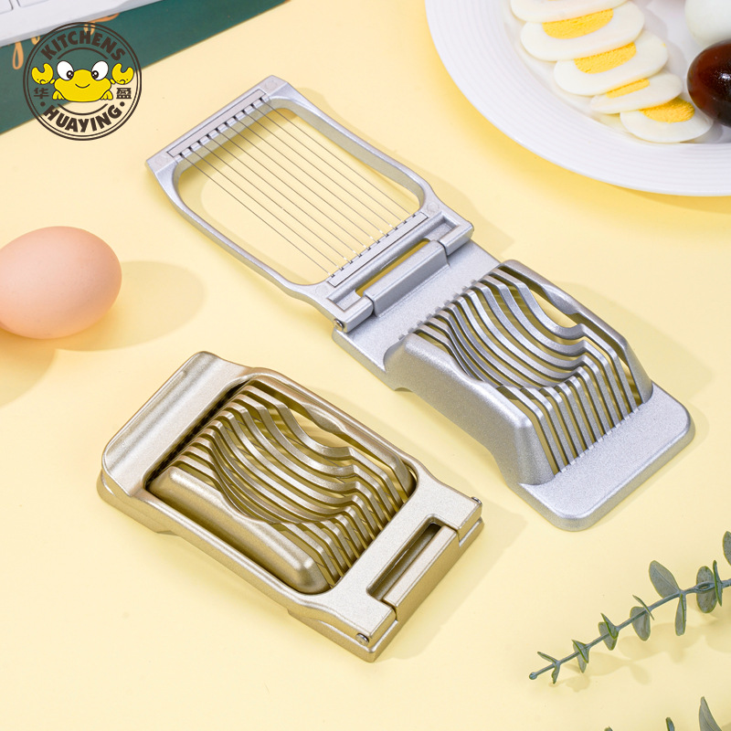 Aluminum Alloy egg separator egg cutter multi-function kitchen gadget Kiwi pine egg slicing artifact
