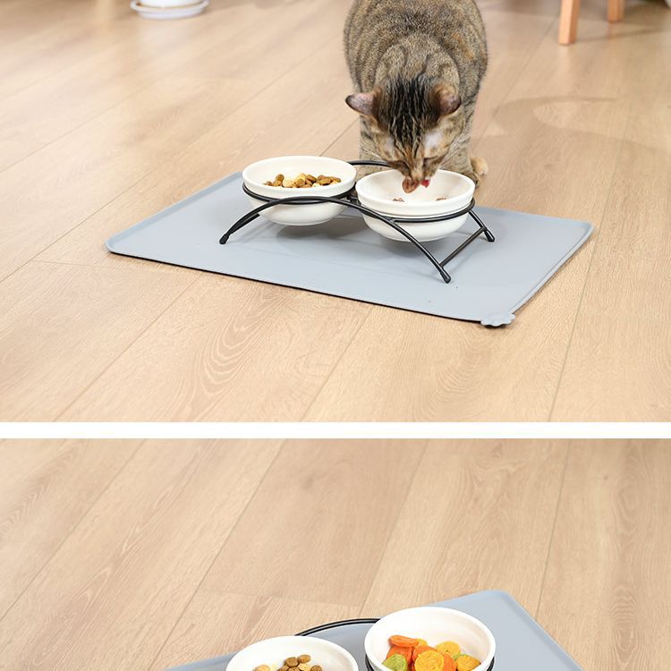Silicone Pet Placemat Large Silicone Pet Mat Cat and Dog Feeding Silicone Mat Non-Slip Cat and Dog Paw Mat Dog Mat