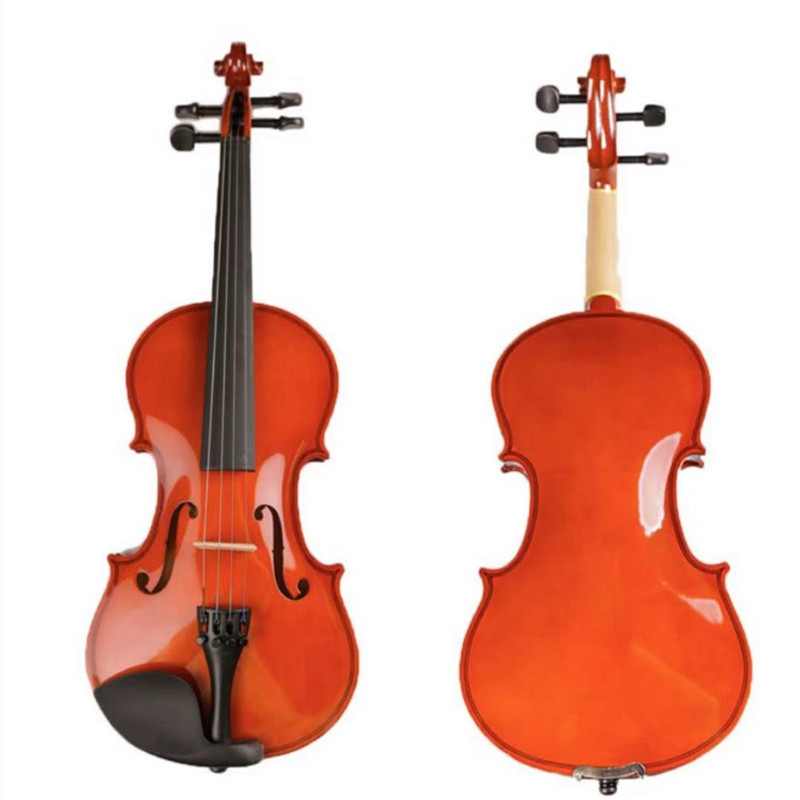 Adults and Kidsren Beginners Practice Violin White Decorative Props Playing Violin 4/4 Full Set Configuration