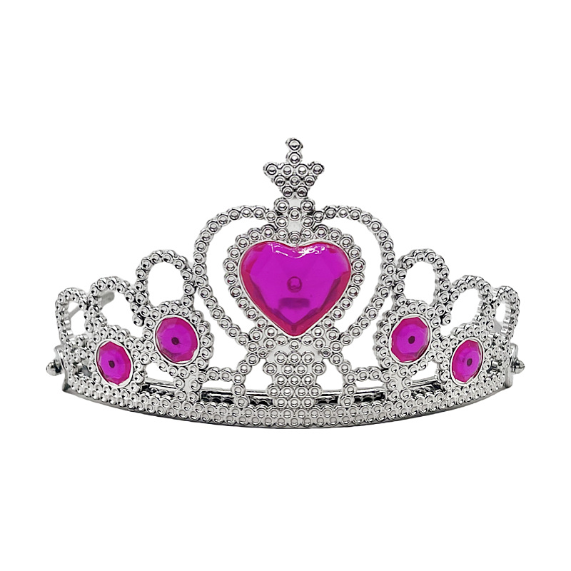 Play House Ice and Snow Princess Crown Tiara Children's Birthday Party Headband Girls Electroplated Diamond Jewelry Headband
