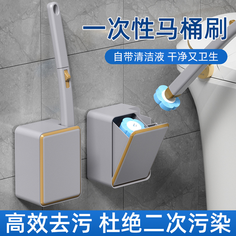 Настенный Комплект Щеток для Туалета, Растворимая Замена, Щетка для Чистки Туалета, Без Мертвых Углов