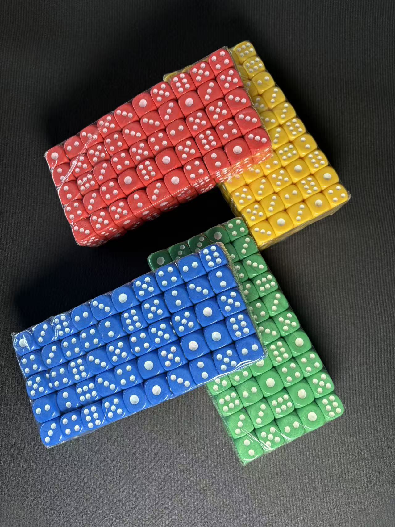 Red, Yellow, Blue, Green 14mm Rounded Corner White Dot Large 1 Mahjong Matching Game Entertainment Ktv Nightclub Acrylic Dice Customization