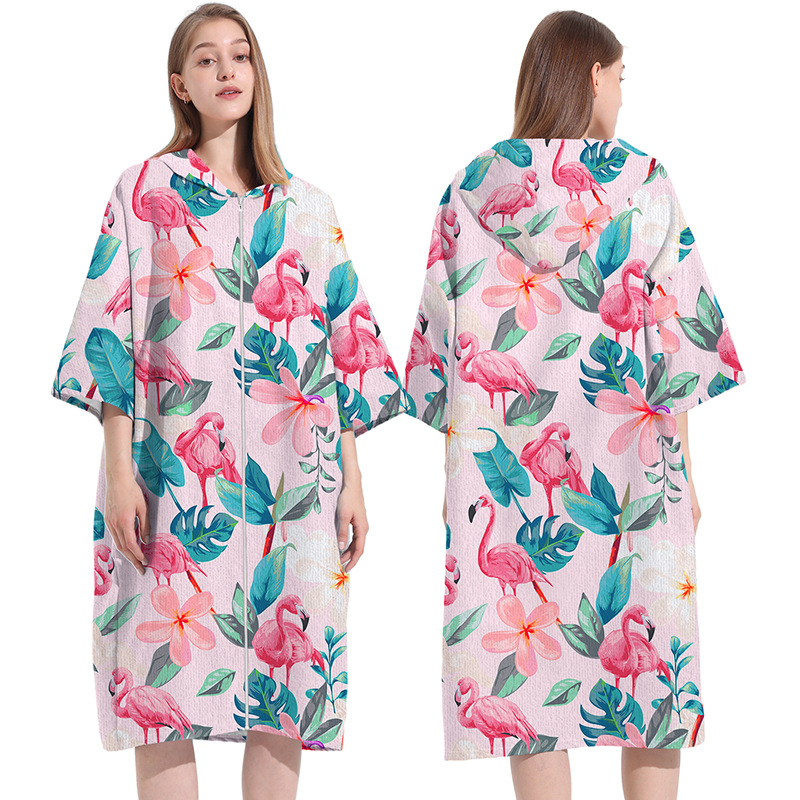 Amazon hot selling adult parent-child hooded bath towel microfiber cloak beach quick-drying bathrobe cloak Beach