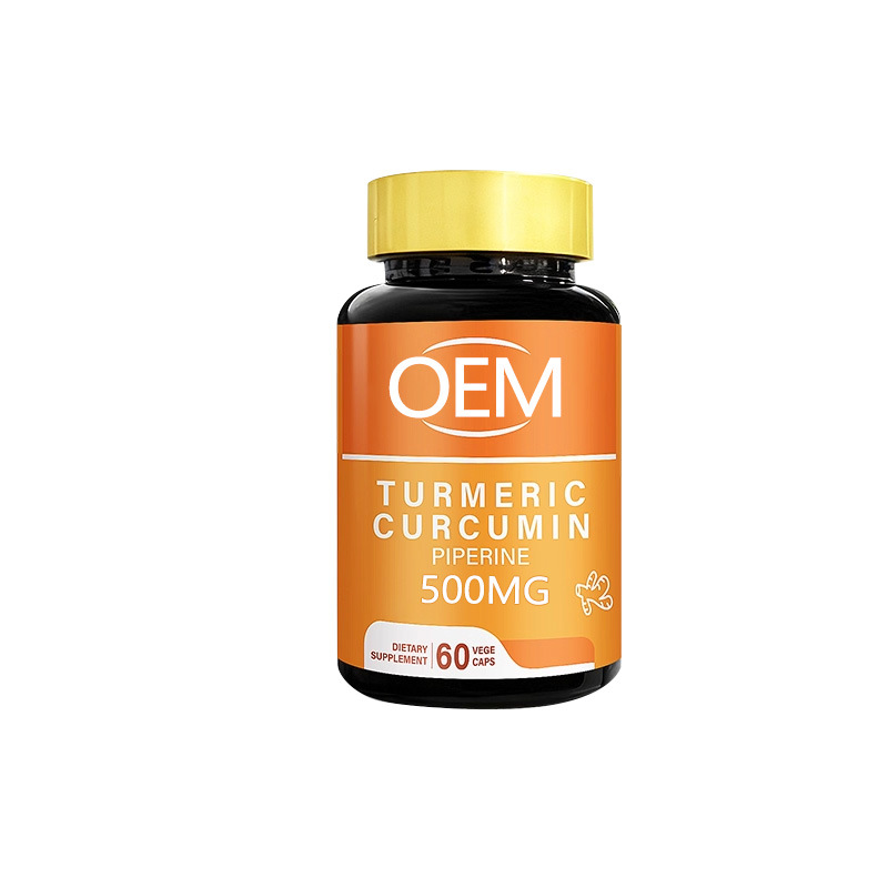 High-Content Curcumin Capsules Oem Support Liver and Joint Health, Piperine Is Easily Absorbed, Cross-Border Customization