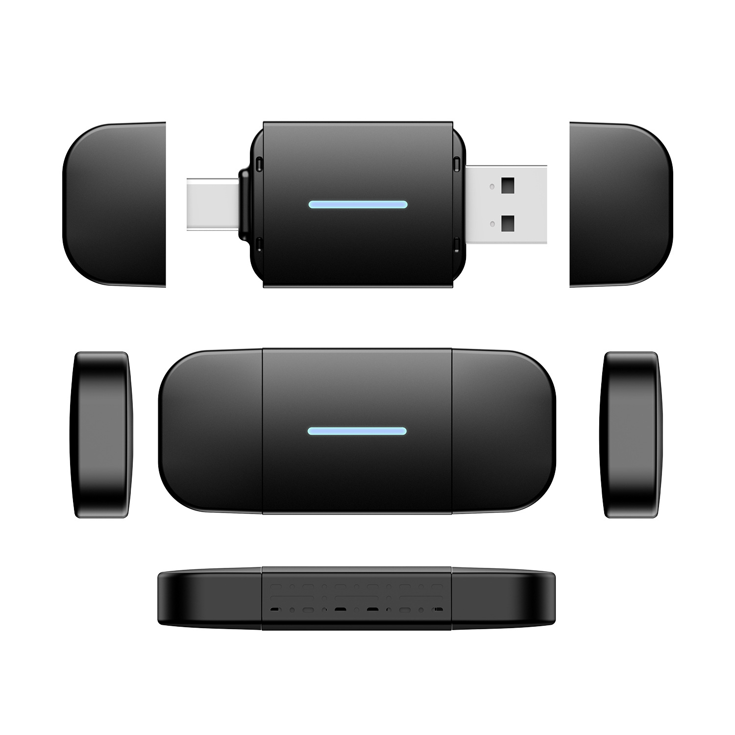 Dual-Port Carplay Box Original Car Wired Carplay/Android Two-In-One to Wireless Carplay Box