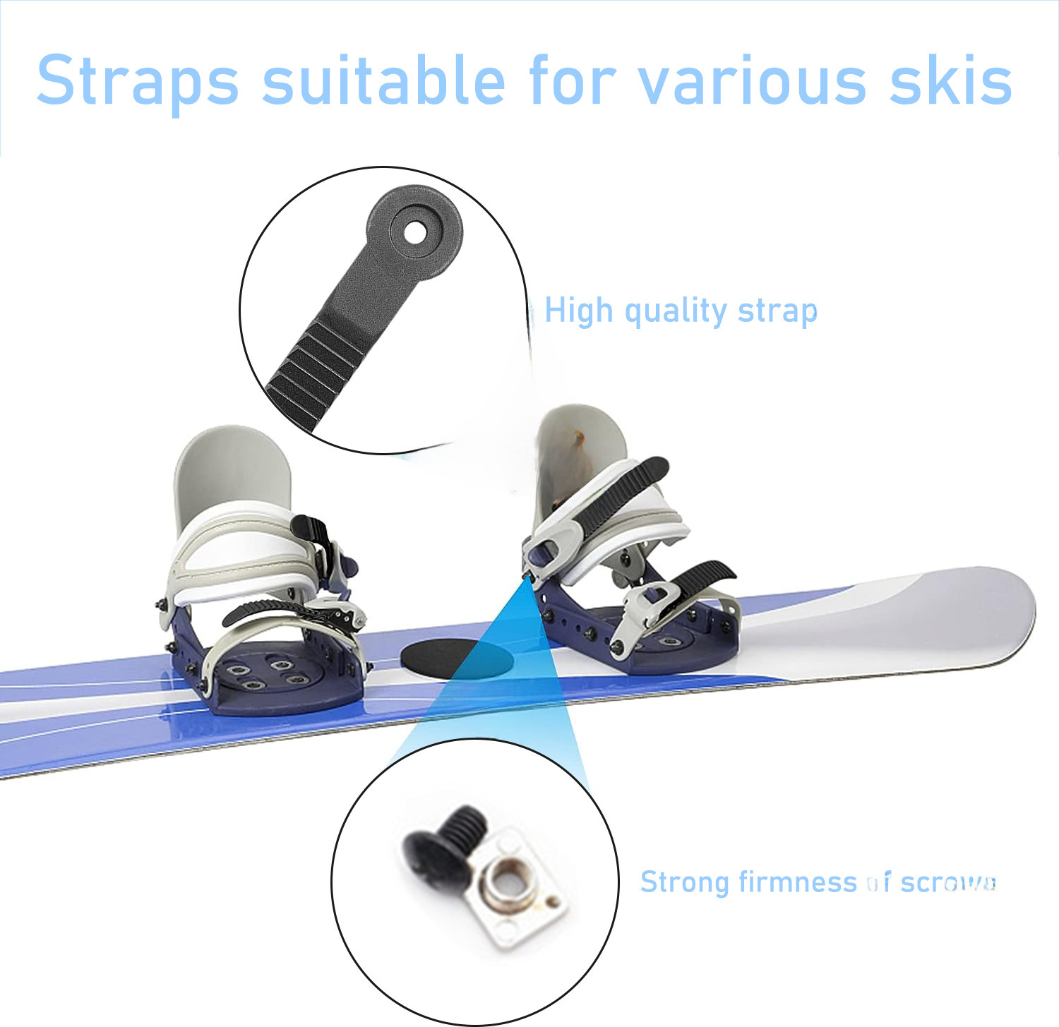 Snowboard ankle fixed strap fixed replacement with screws ski shoes skates fixed strap