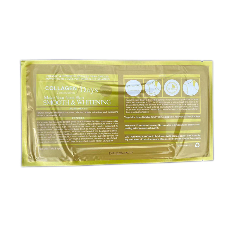 Cross-border e-commerce foreign trade wholesale full English Neck Mask neck mask moisturizing moisturizing neck pattern neck mask firming and fading