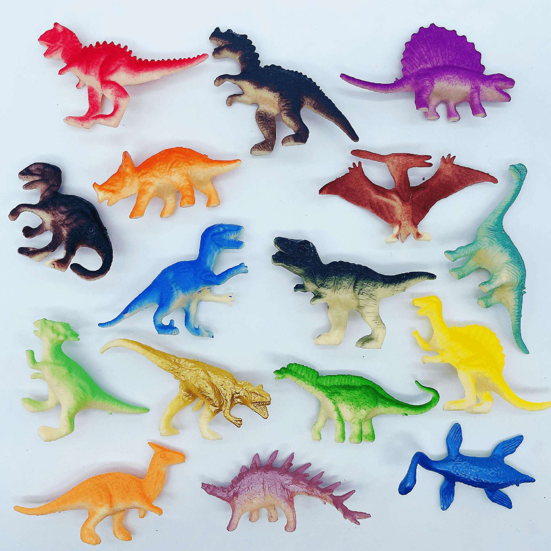16 Dinosaur Simulation Children's Toy Model Package Mini Dinosaur Archaeological Toy Accessories Gift Kindergarten