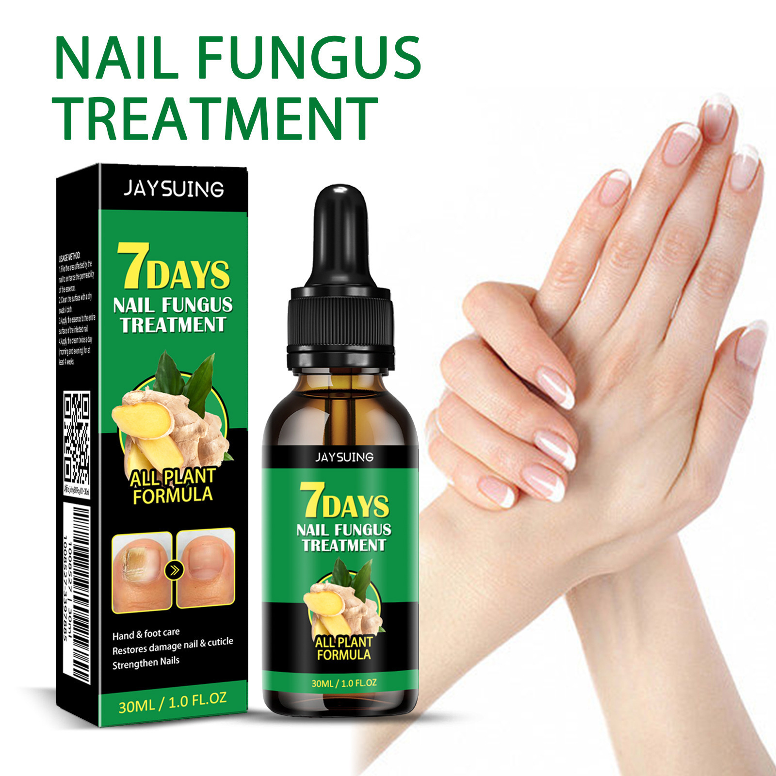 Jaysuing Ginger Nail Care Solution Protects Onychomycosis and Repairs Ginger Nail Care Solution