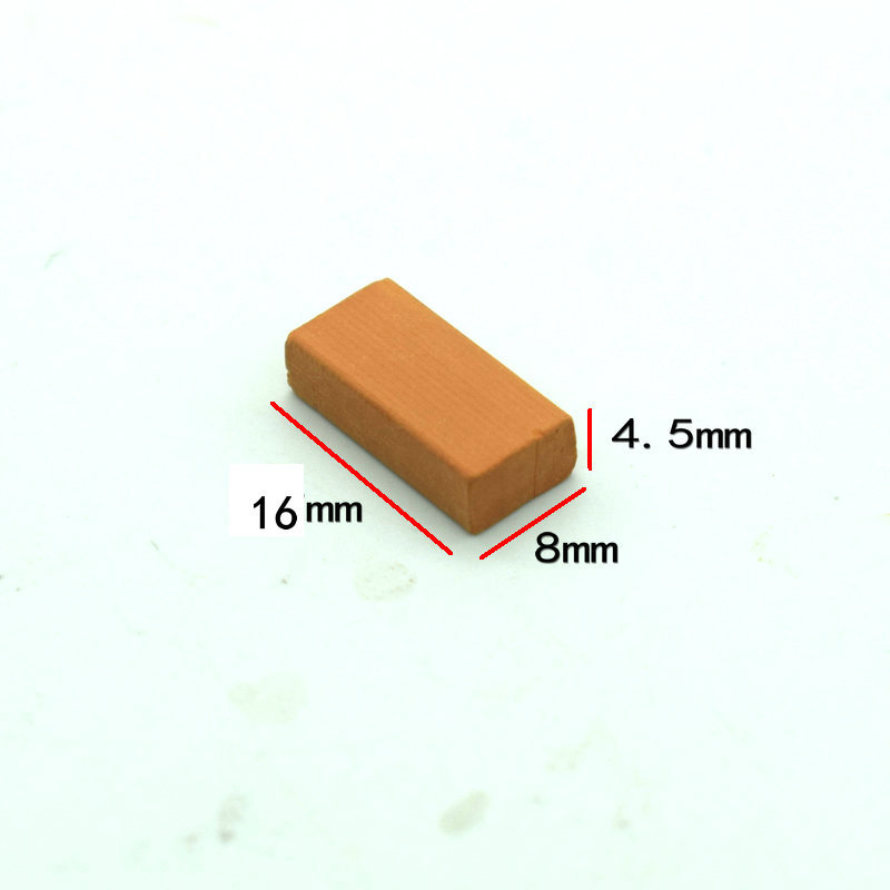 1 to 16 model brick mini simulation small red brick handmade DIY micro landscape sand table building house material toy