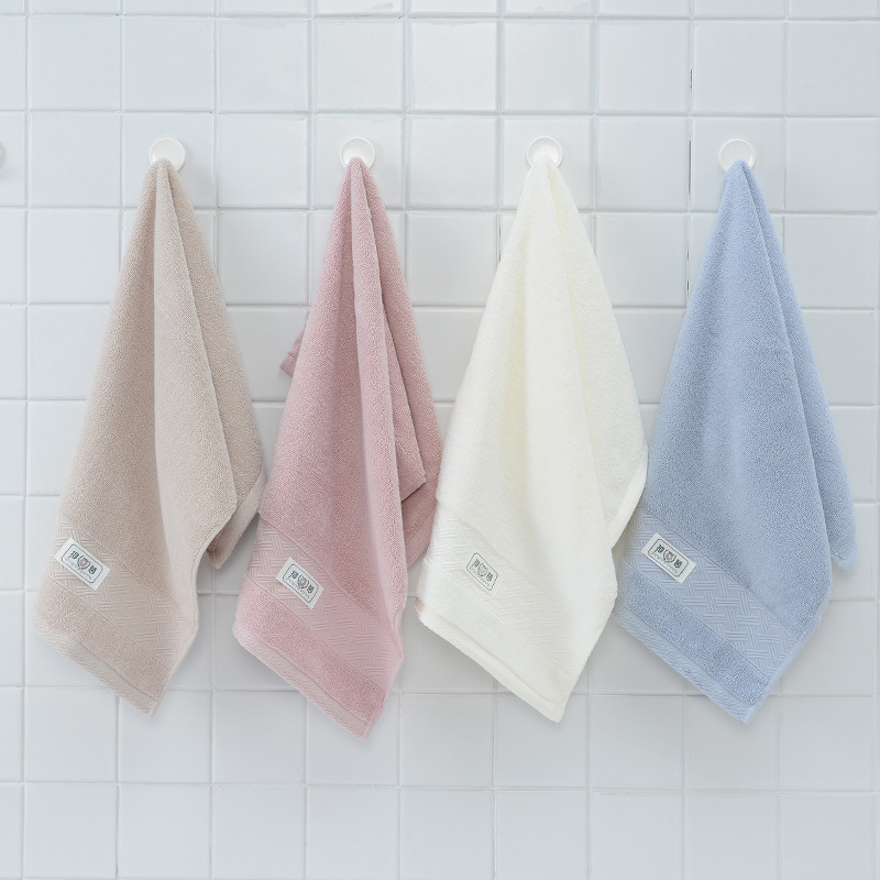 Jieliya Bacteriostatic Towel Pure Cotton Soft Absorbent Summer Lightweight Adult Household Pure Cotton Solid Color Towel 9502