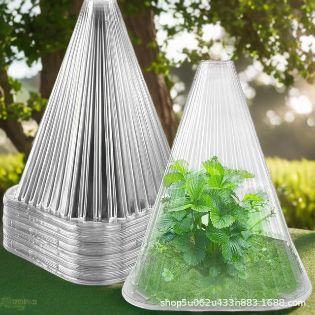Seedling Protective Cover, Plant Insulation Cover, Stuffy Cover, Clock Cover, Tapered Green Windproof Cover, Plant Seedling Protective Cover