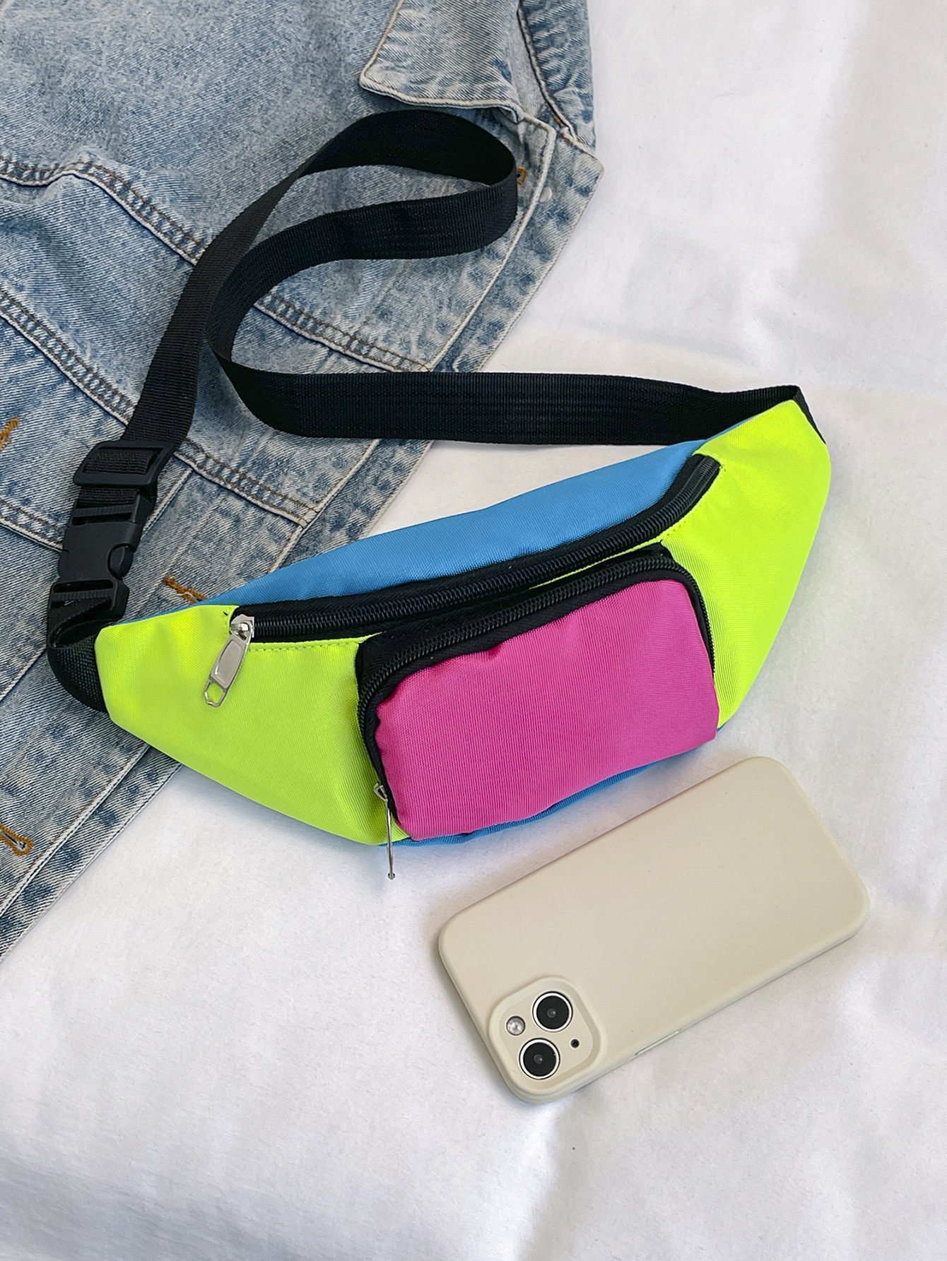 Waist Bag Oxford Cloth Men's Chest Bag Storage Waist Bag Outdoor Crossbody Bag Sports Bag Multi-Function Bag Printed Logo