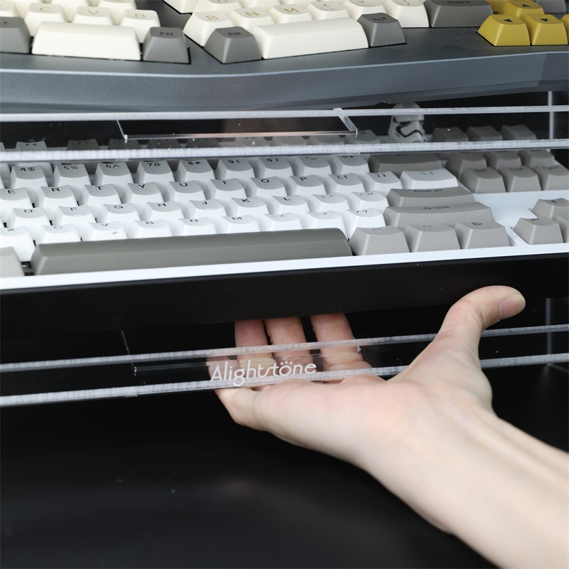 Acrylic Shelf Transparent Desktop Storage Box Keyboard Storage Rack Mechanical Keyboard Multi-Layer Storage Multifunctional Storage