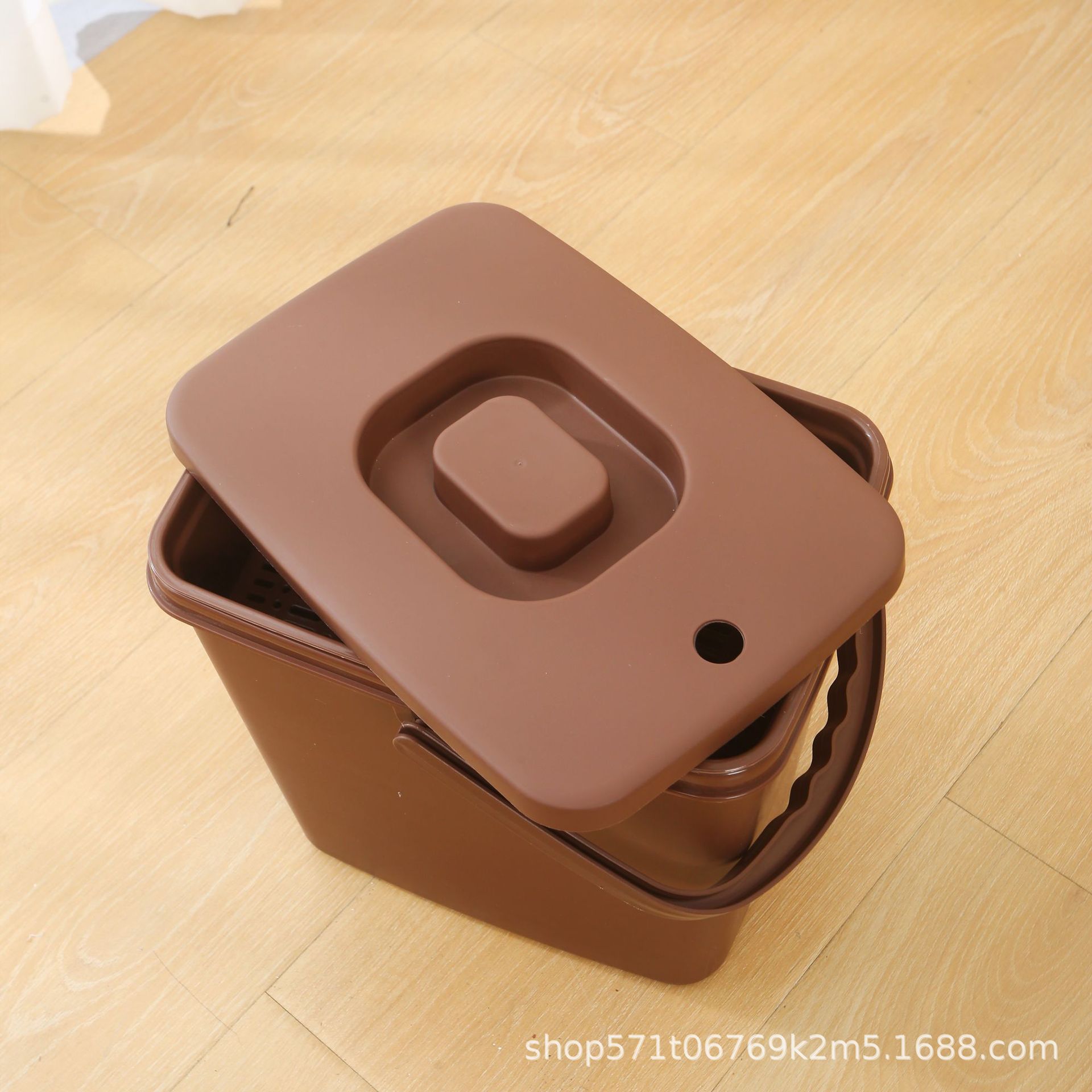 New Chinese Style Household Tea Bucket with Lid Waste Water Bucket Office Hotel Filter Tea Dregs Bucket Tea Set Large Capacity Pour Tea