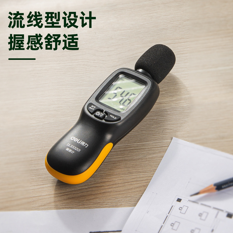 Deli Noise Meter Detection Decibel Meter Noise Tester Sound Instrument Sound Level Meter Measuring Instrument Volume Measuring Home