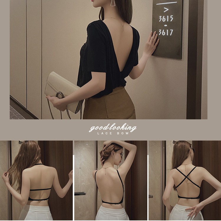 U-Shaped Beautiful Back Bra for Women with Small Breasts Push-Up 2025 New Style with Breast Pads for Outer Wear Vest One-Piece Seamless Backless Bra