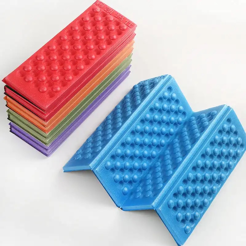 XPE Four-fold Small Cushion Outdoor Egg Slot Foldable Moisture-proof Mat Square Dance Park Convenient Cool-proof Camping Cushion