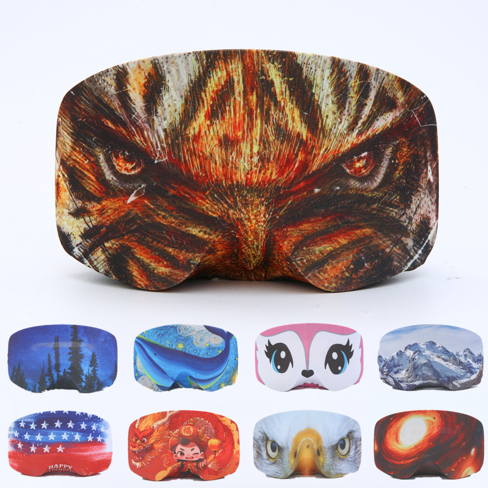 Защитный чехол для лыжных очков, однослойных и двойных, портативное хранение, цилиндрическая линза, противоцарапная ткань/чехол для лыжных очков