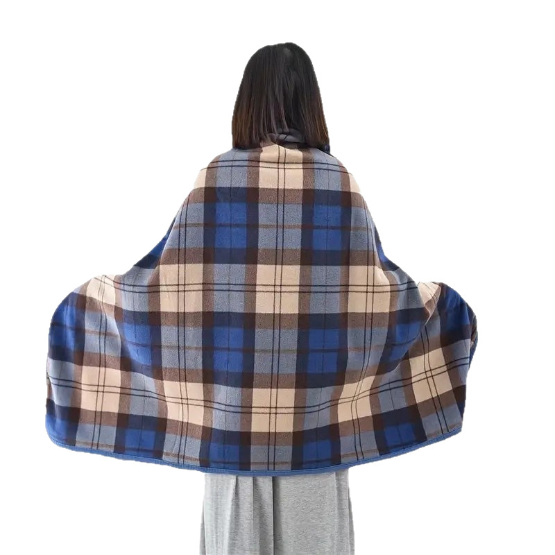 Cross-Border Trendy Women's Gray and White Plaid Shawl Blanket, Warm, Fashionable, High-Quality and Colorful Shawl Blanket Wholesale