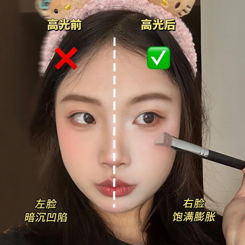 Gellas high gloss powder monochrome eye shadow face brightening lying silkworm tear groove face matte face repair is not easy to fly powder