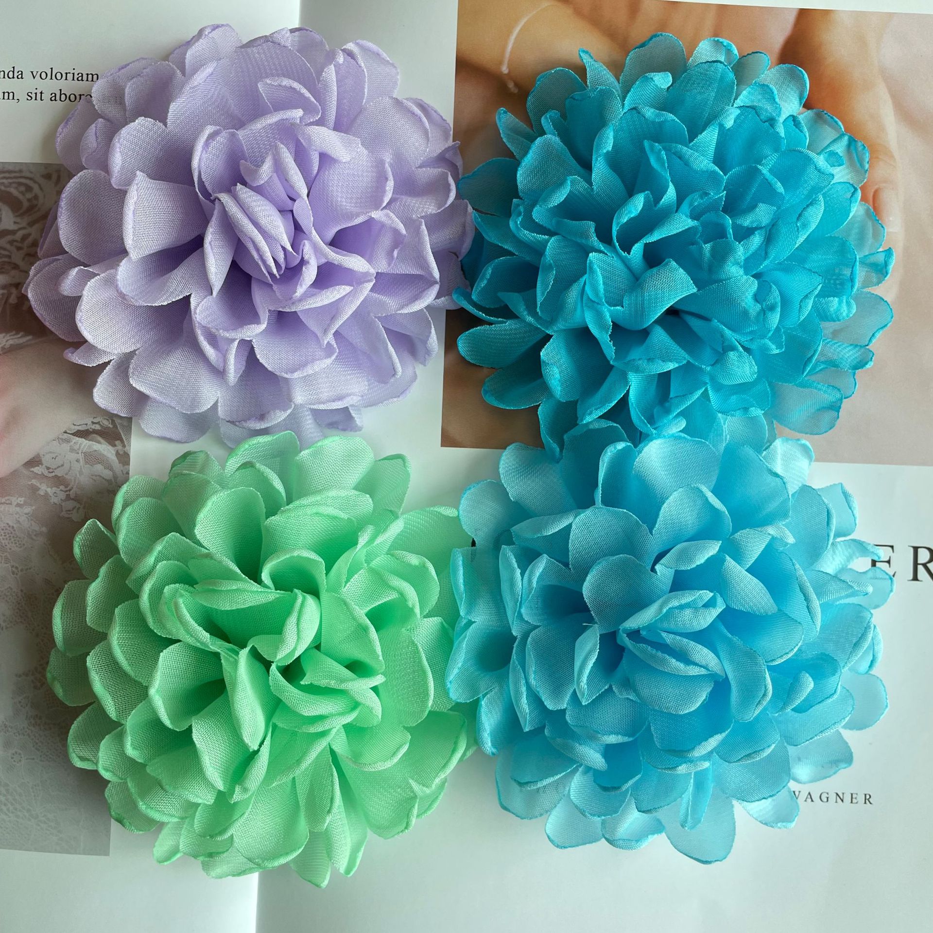 Burned edge chiffon flower clothing shoes and hats accessories children's hair accessories headband flower jewelry diy accessories cloth flower 10cm
