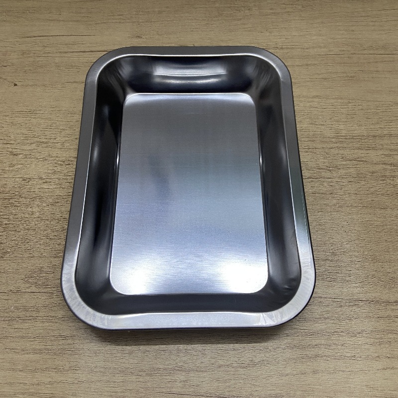 410 Stainless Steel Towel Tray with Lid, Dust-Proof Pickled Vegetable Tray, Duck Neck Tray, Dinner Tray, Square Flats Bottom Tray, Cold Dish Tray, Square Tray