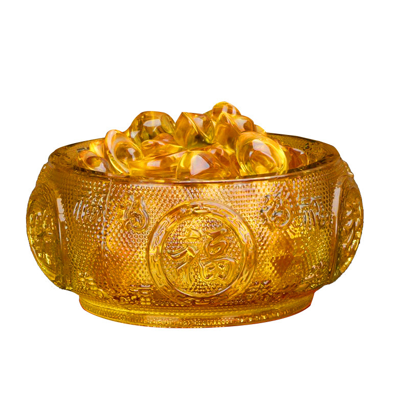 New cornucopia ornaments gold ingot crystal glass Crystal Feng Shui opening gifts eight party Fortune Fortune Fortune Fortune Fortune