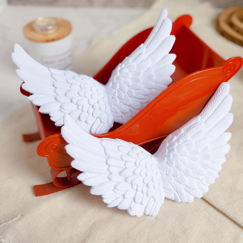 Factory Direct sale a variety of white angel wings plastic bottle blowing wings Christmas crafts DIY accessories