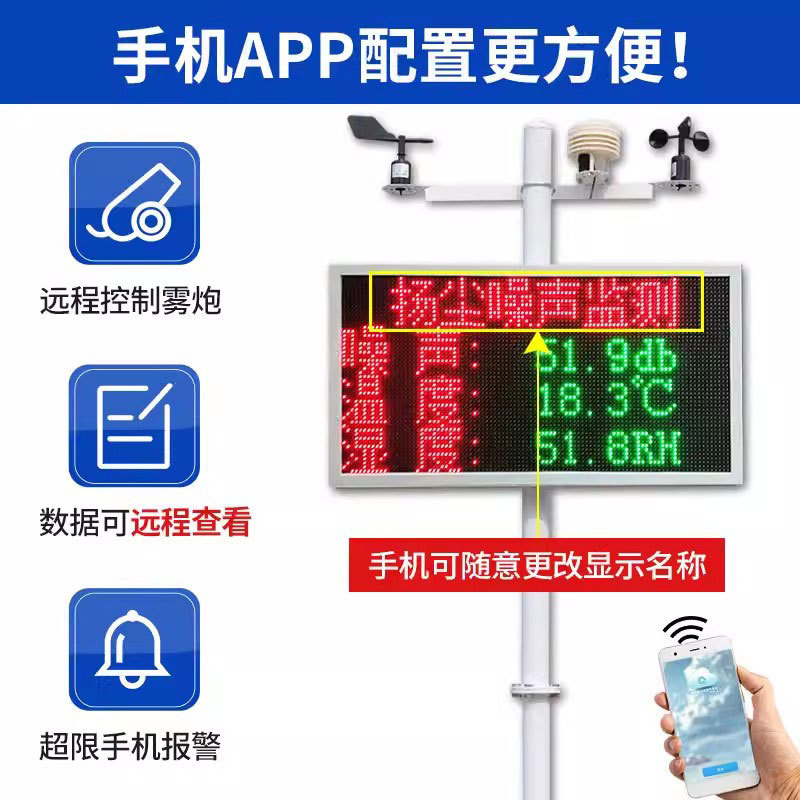 Dust Noise Detector Construction Site Noise Dust Detector Pm2.5 Air Quality Pm10 Detection