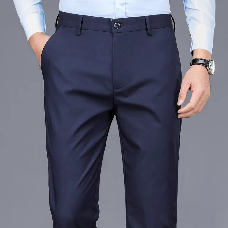 Кэжуал брюки для мужчин черные, профессиональные, 2024, стрейч прямые