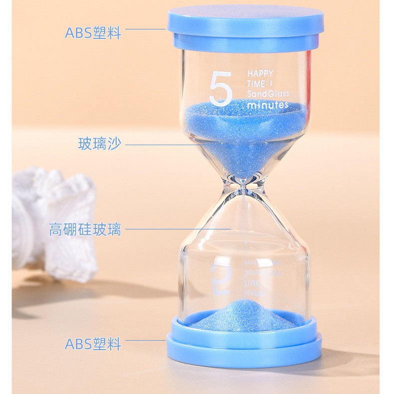 Ornament Timer Hourglass Gift for Brushing Teeth Children's Creative Glass Macaron Hourglass Handmade