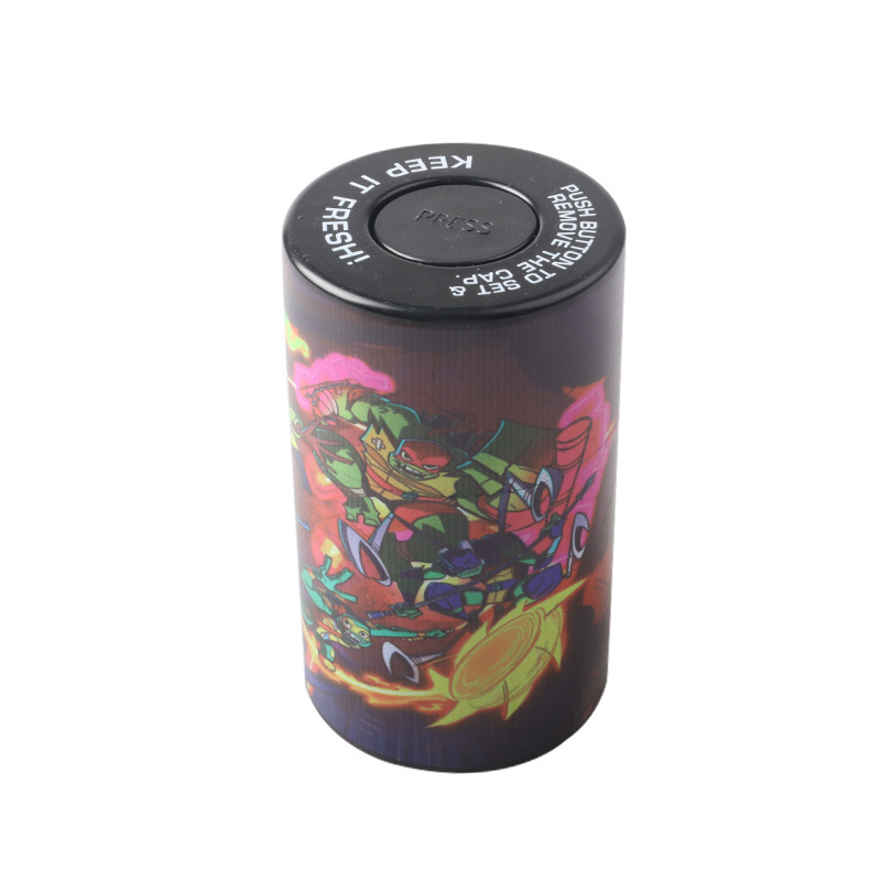 European and American Hot Selling Printing Plastic Moisture Tank Vacuum Portable Moisture-proof Tobacco Tank Creative Press Sealing Tank