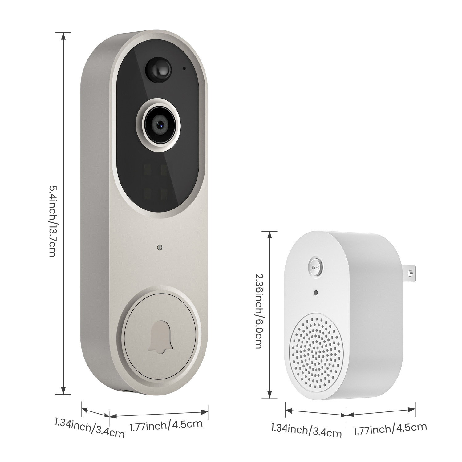 Cross-Border Popular Smart Doorbell, Video Doorbell, Wireless Doorbell, Smart Home Security Surveillance Camera for Home Use