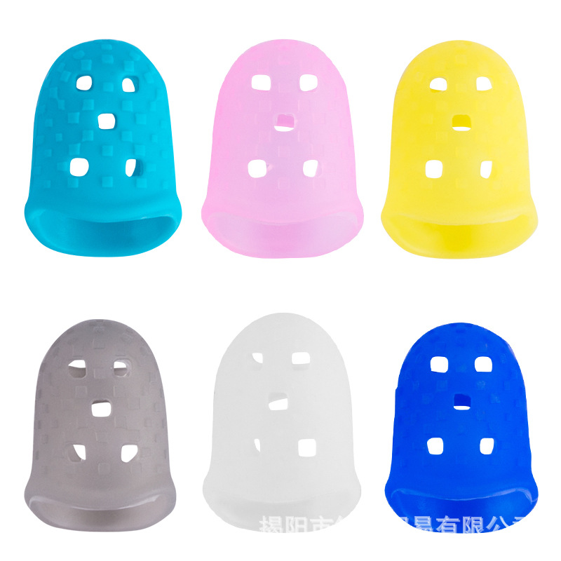 Guitar Finger Cover Silicone Finger Protective Cover Beginner Practice Pressing Finger Guard Sweeping Finger Guitar Accessories